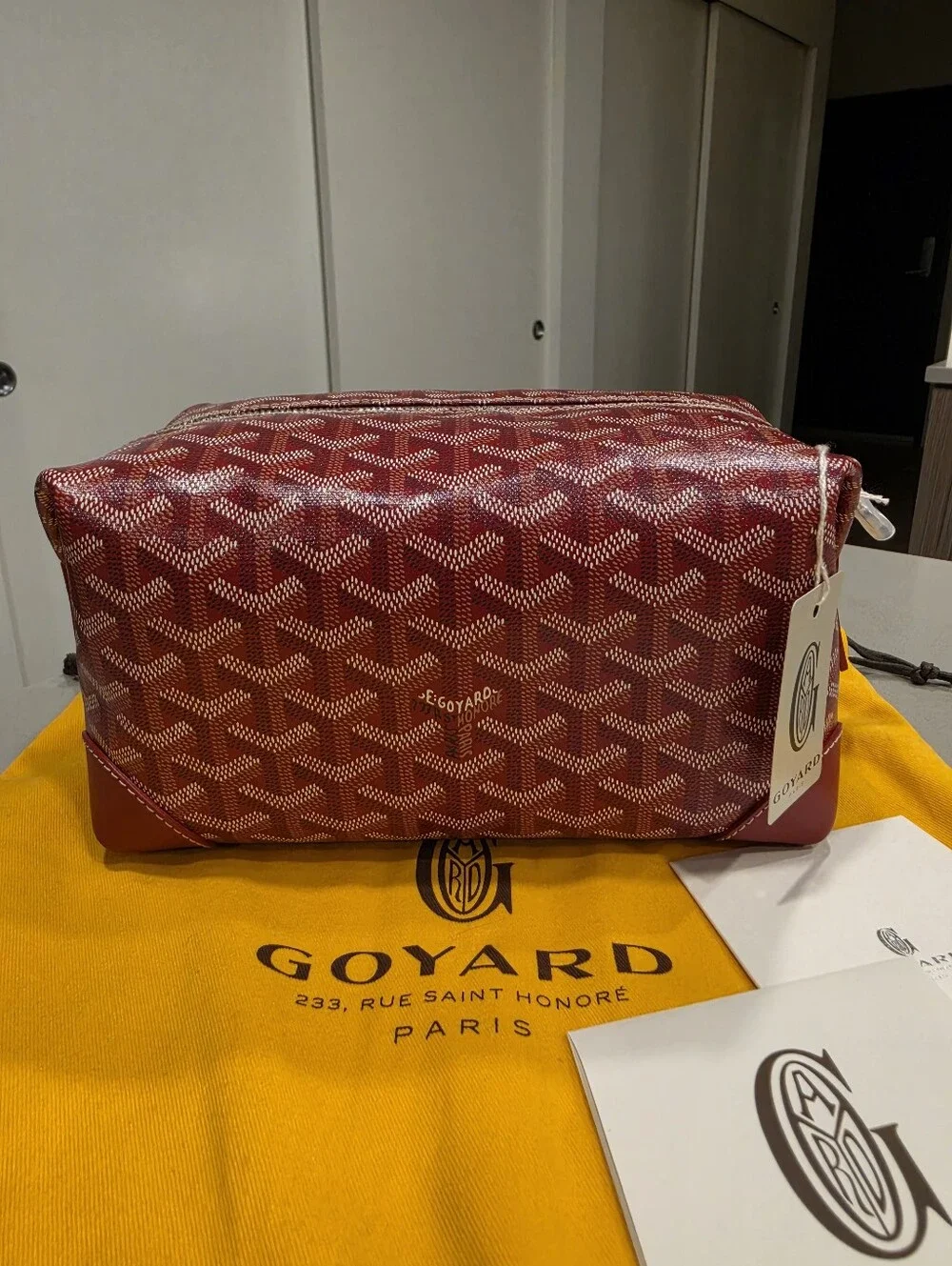 Goyard Red Toiletry Pouch